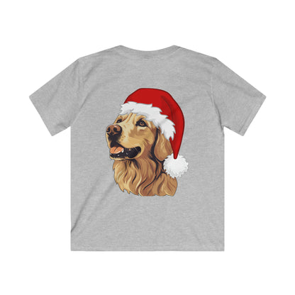 Labrador Christmas Hat Kids Softstyle Tee