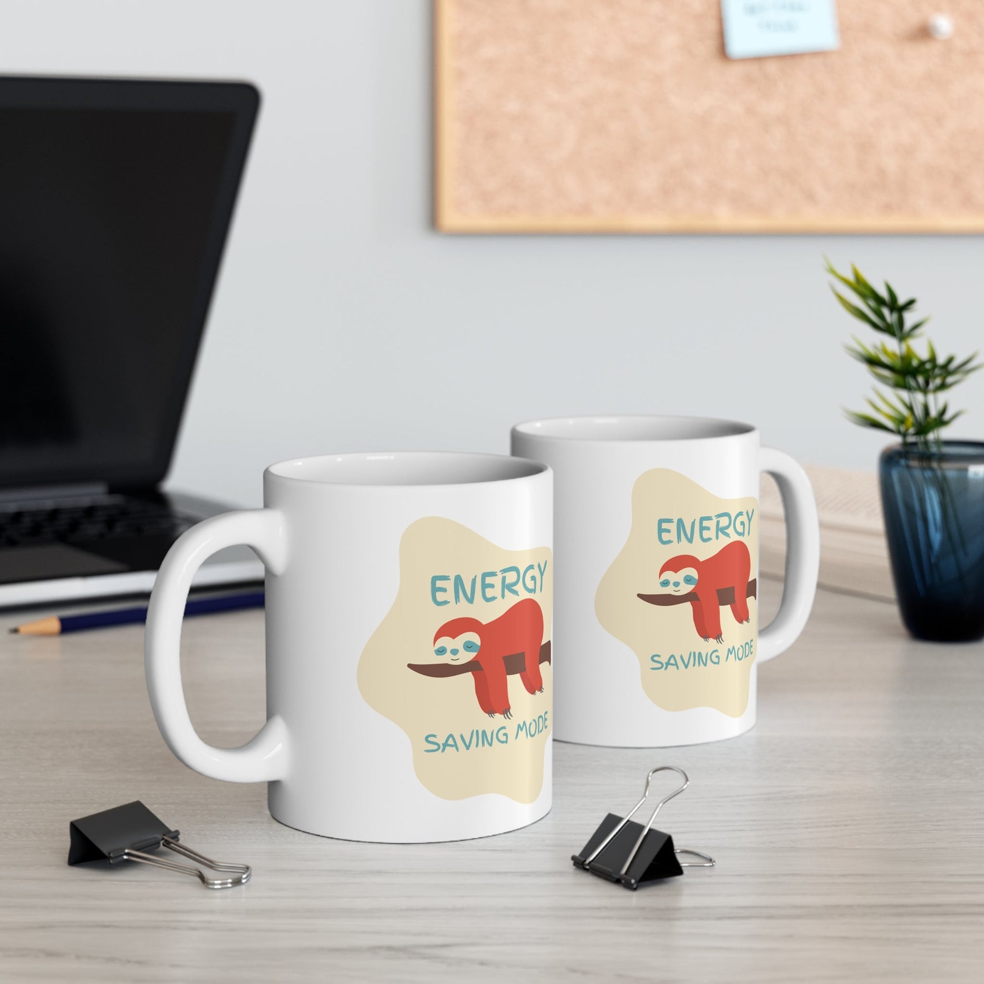 Energy Saving Mode White Mug - Designs by DKMc