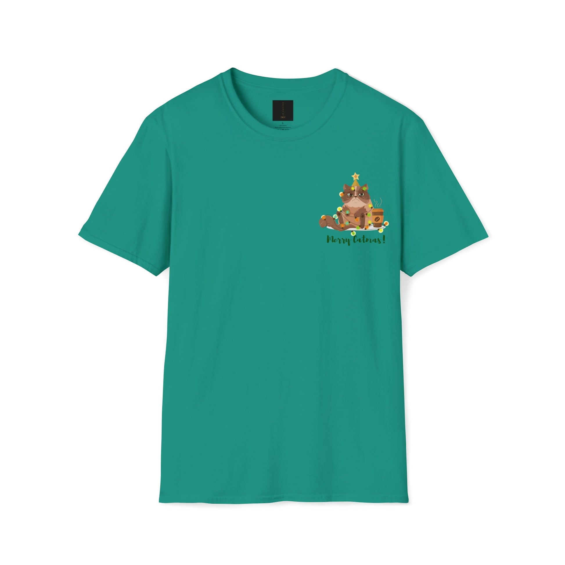 Merry Catmas! Christmas T-Shirt - Jade Dome / M - T-Shirt