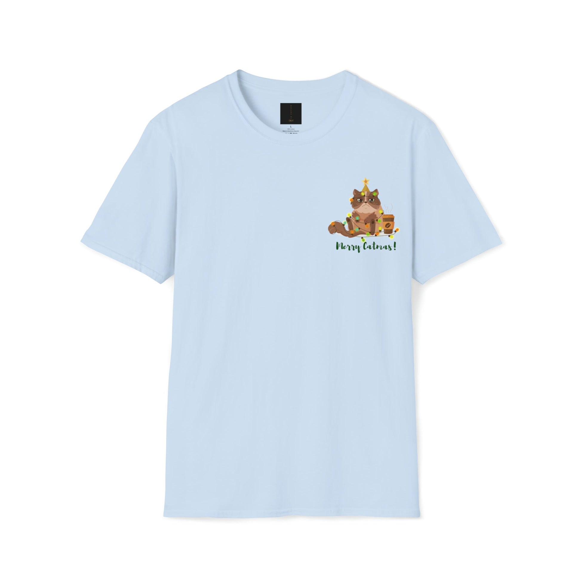 Merry Catmas! Christmas T-Shirt - Light Blue / S - T-Shirt